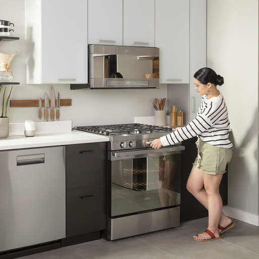 Estufa a Gas 30 pulgadas (76 cm) Stainless Steel Haier - QCGSS740RNSS