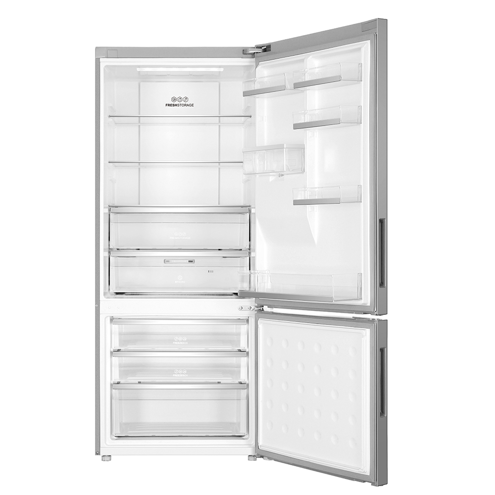  Haier Refrigerador de acero inoxidable con congelador inferior  de 4 puertas de 16.0 pies cúbicos : Electrodomésticos